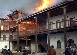 Пожар у манастиру Трескавац, задужбини Немањића