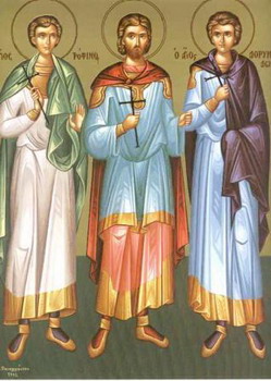Свети мученици Трофим, Саватије и Доримедонт
