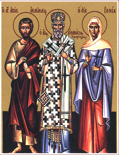 Свети Атанасије Нови, епископ Христијанопољски, чудотворац